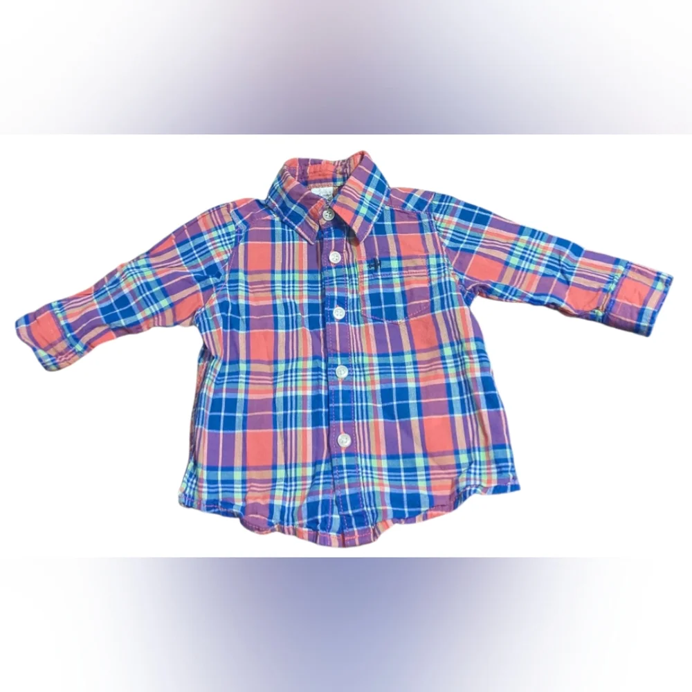 Carter's Plaid Shirt Size 6 Months.